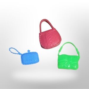 Lot Of‎ Three Barbie Purses / Bags Accessories